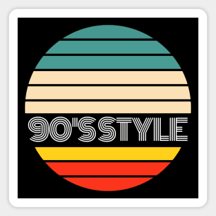 Retro 90’s Style Fashion and Decor (WHITE TEXT) T-Shirt Magnet